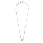 Colar em ouro branco  safira azul e diamantes - Boys and Girls 1