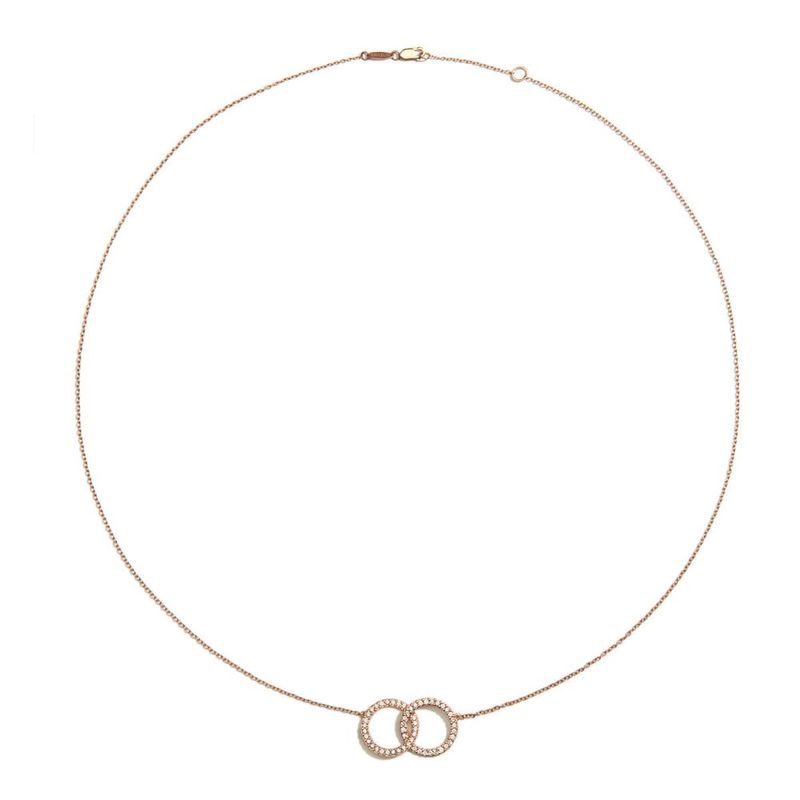 Colar em ouro rosa e diamantes - Eu e Voc  2