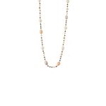 Colar em ouro rosa  espin lios brown e p rolas - Eva 0