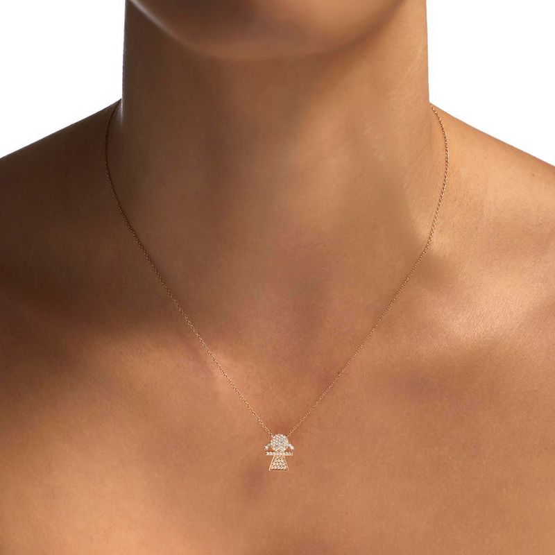 Colar em ouro rosa e diamantes - Lovely Family                                                                                                         1