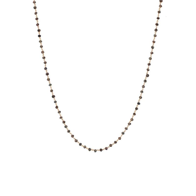 Colar em ouro rosa e espin lios brown - Eva 0