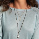 Colar em ouro rosa e espin lios brown - Eva 1