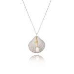 Colar em prata  ouro amarelo e p rola - sereia - Oceano 0