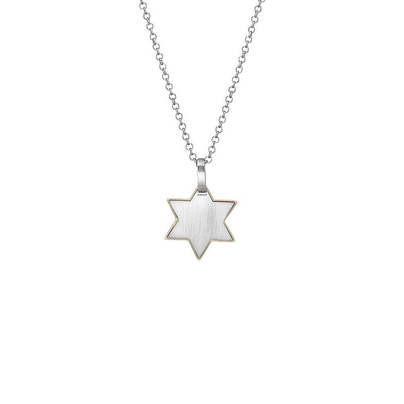 Colar em prata e ouro rosa estrela - Rock Faith 0