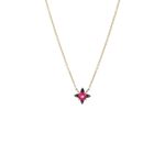 Colar em ouro rosa  rubi e espin lios - Wish 0