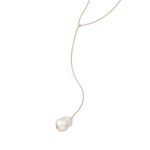 Colar em ouro rosa  diamante e p rola barroca - Unique 0