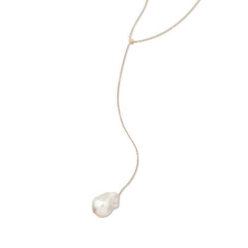 Colar em ouro rosa, diamante e pérola barroca - Unique