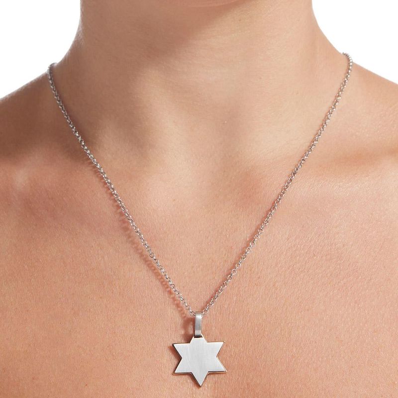 Colar em prata e ouro rosa estrela - Rock Faith 1