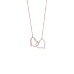 Colar em ouro rosa e diamantes - Eu e Voc  0