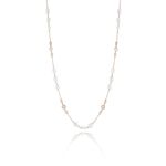 Colar em ouro rosa  top zios brancos e p rolas barrocas - Unique 0