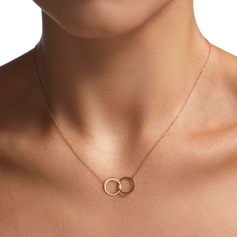 Colar em ouro rosa - Eu e Voc  1