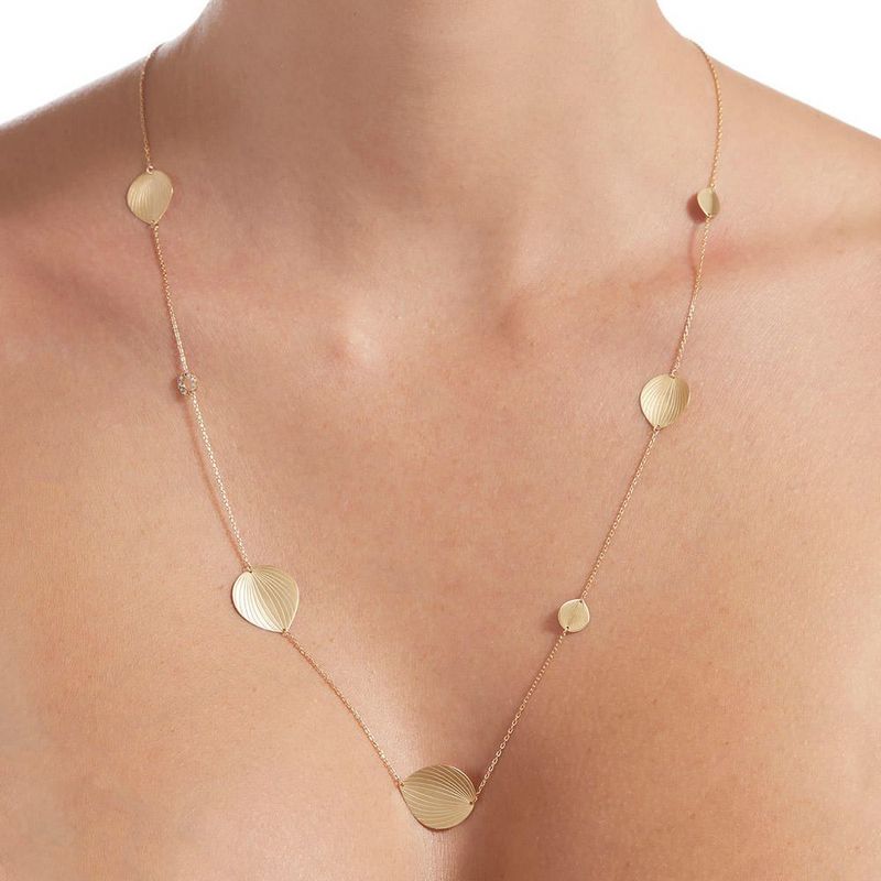 Colar em ouro rosa e diamante - P talas 1