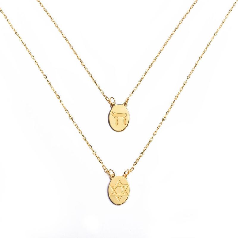 Escapulario em ouro amarelo - Judaico 0