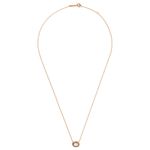 Colar em ouro rosa  diamante e diamante dark brown - Reverie 1