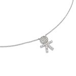 Colar ouro branco e diamantes - Lovely Family                                                                                                          0
