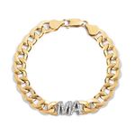 Pulseira em ouro amarelo e diamante - Gourmette                                                                                                        2