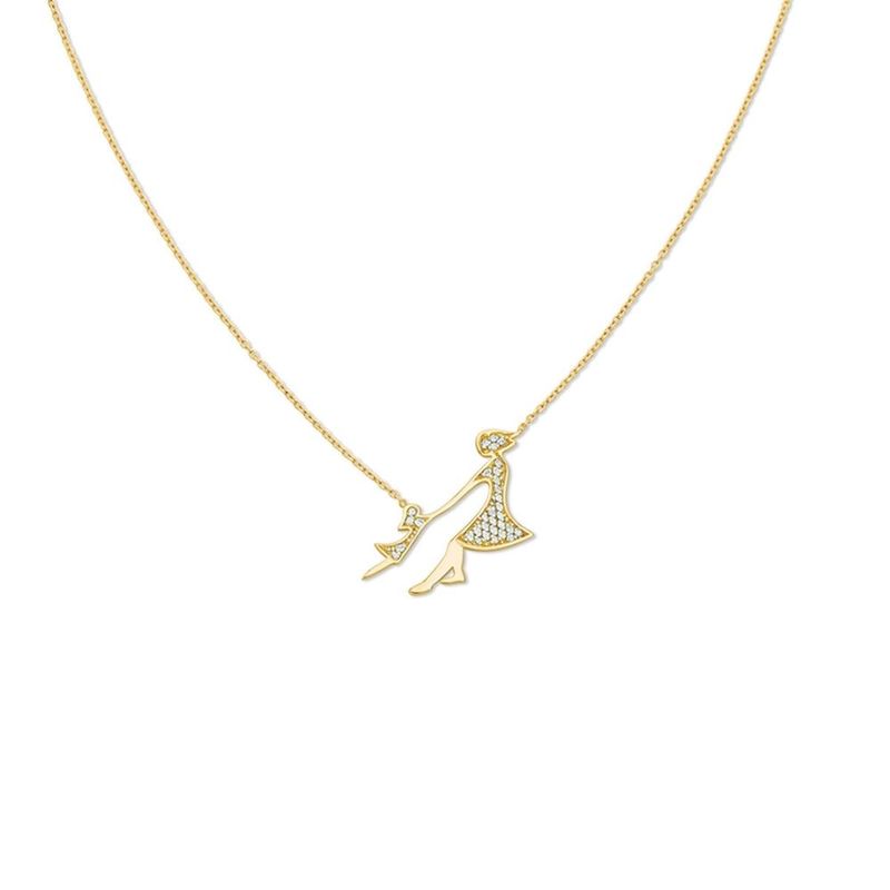 Colar em ouro amarelo e diamantes - Mam e Filhinha 0