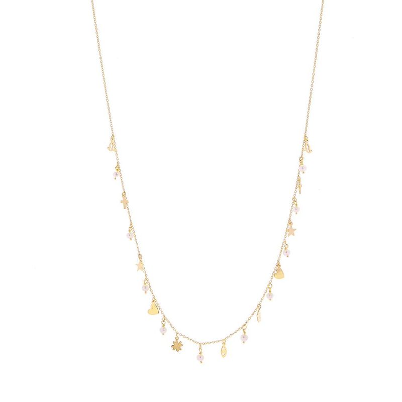 Colar em ouro amarelo e p rolas - Elementos da Sorte 0