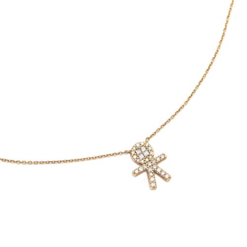 Colar em ouro amarelo e diamantes - Menino