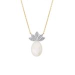 Colar em ouro amarelo  p rola e diamantes - L tus De Fogo 0