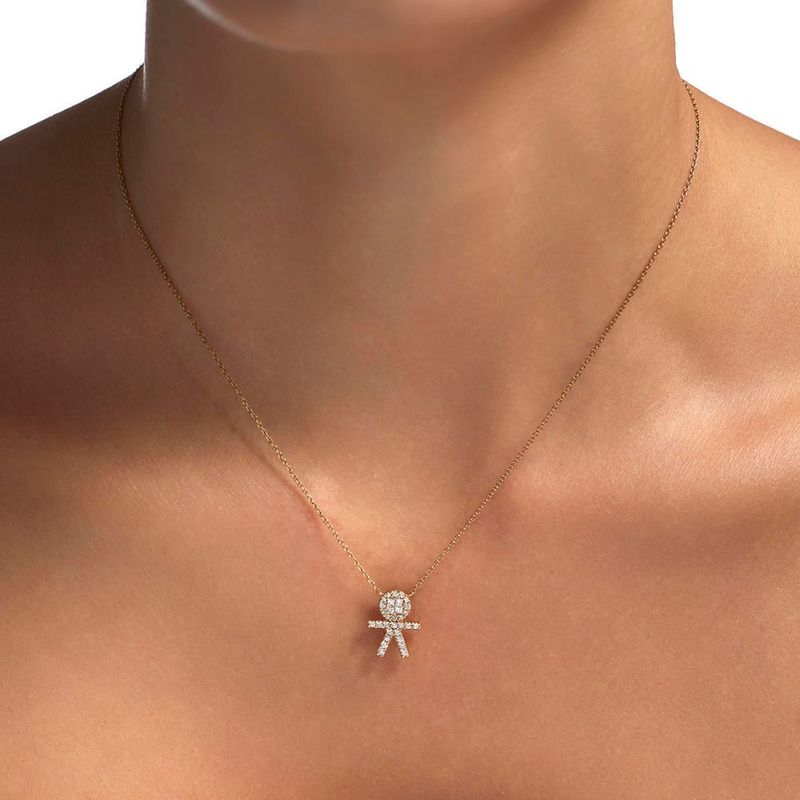 Colar em ouro amarelo e diamantes - Menino                                                                                                             1