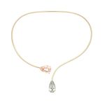 Colar em ouro amarelo  prasiolita e morganita - Flamingo 0
