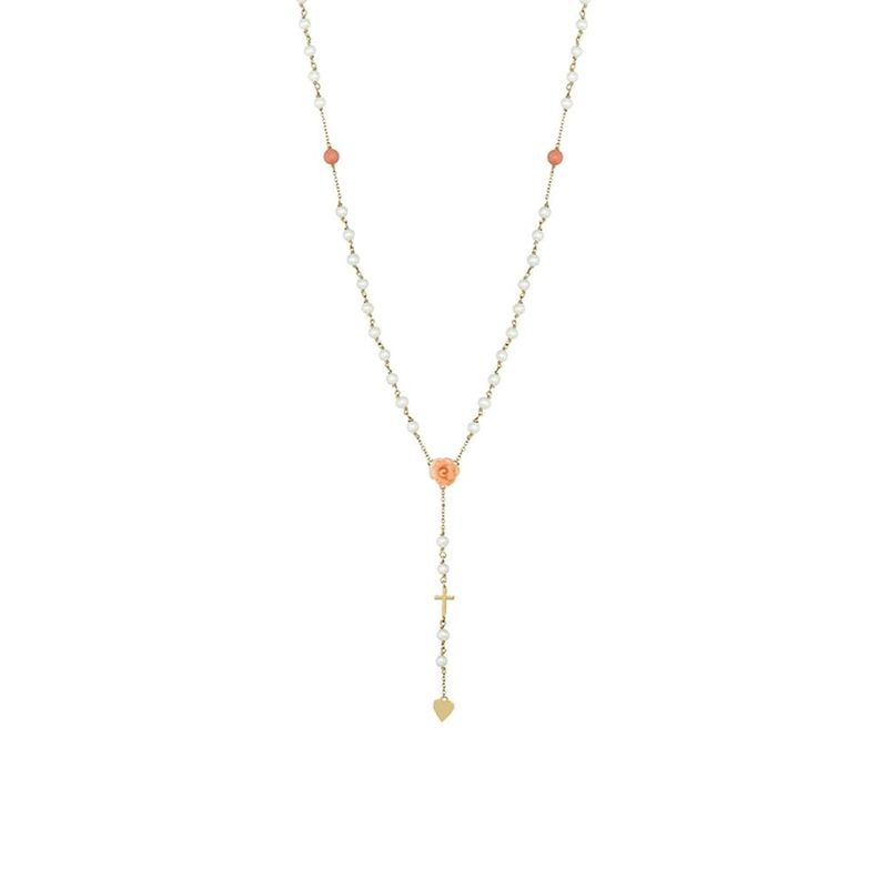 Colar em ouro amarelo  p rola e diamante - Ter o Ros rio 0