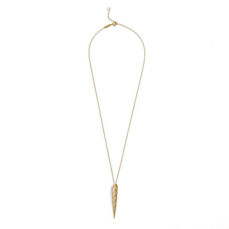 Colar em ouro amarelo e diamante - Espada de S o Jorge - Sete Ervas 2