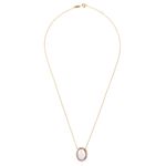 Colar em ouro amarelo  ametistas  citrinos  turmalinas rosas  top zios azuis e madrep rola - Nossa Senhora Aparecida - Religioso 2