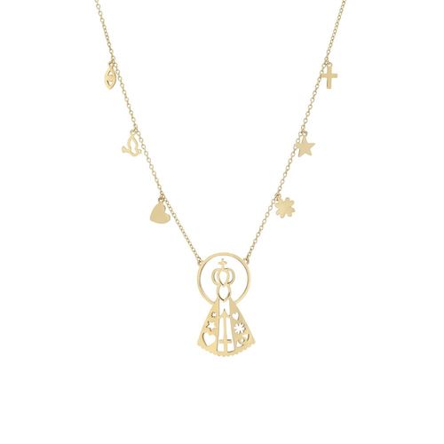 Colar em ouro amarelo - Nossa Senhora Aparecida - Religioso