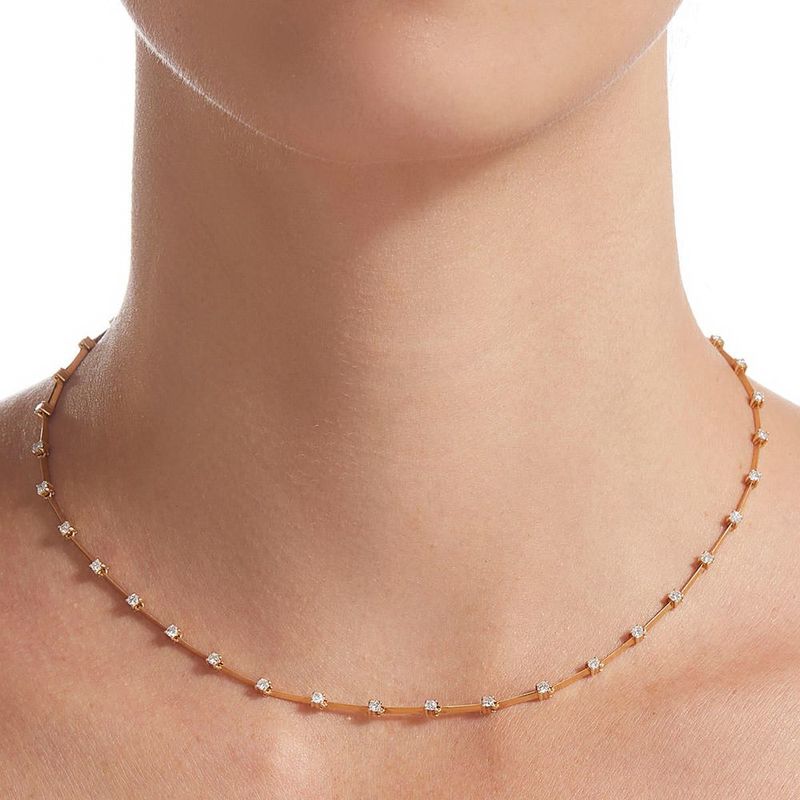 Colar em ouro amarelo com diamantes - Eternity 1