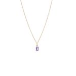 Colar em ouro amarelo e ametista - Baguette 0