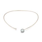 Colar choker em ouro rosa  p rola barroca e diamante - Unique 0