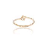 Anel em ouro amarelo - B - Sopa de Letrinhas 0