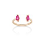 Anel em ouro rosa e rubis - Happy Days 0
