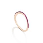 Anel em ouro rosa e rubis - Bambol  0