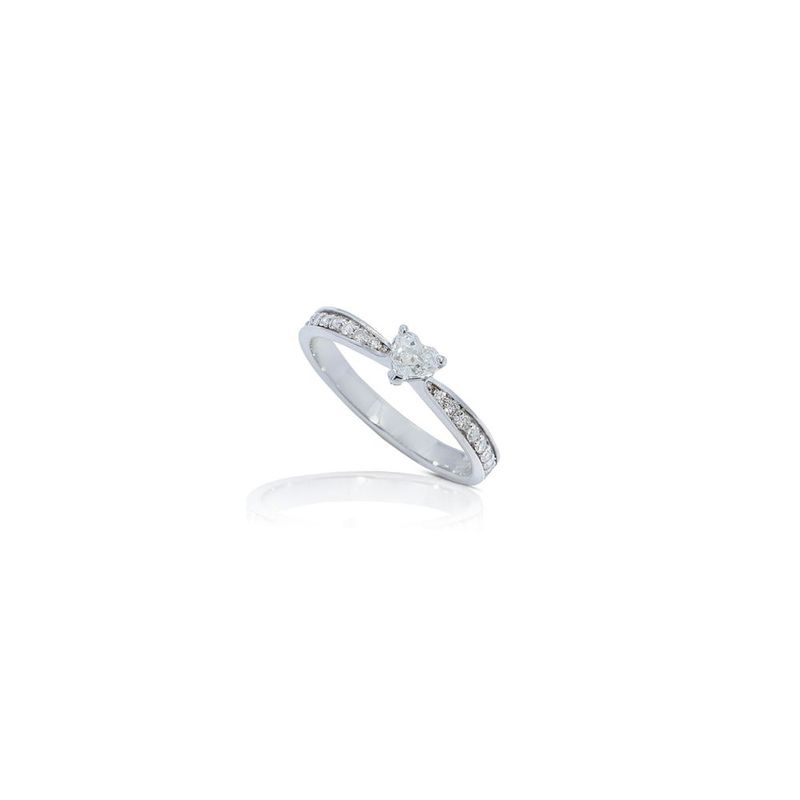 Anel em ouro branco e diamantes - diamond - Classic 0