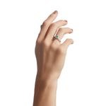 Anel em ouro branco  esmeralda e diamante - Happy Days 1