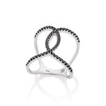 Anel em ouro branco e espin lios - Together 0