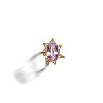 Anel em ouro amarelo kunzita - Oceano 1