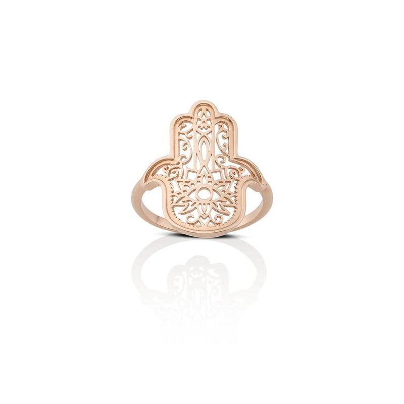 Anel em ouro rosa - Hamsa 0