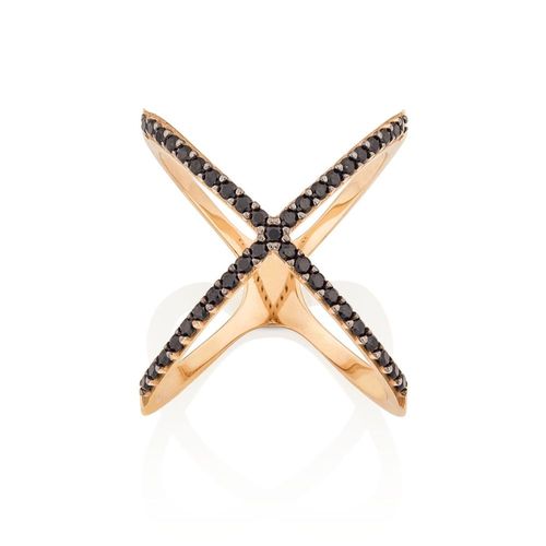 Anel em ouro rosa e espinélios - X