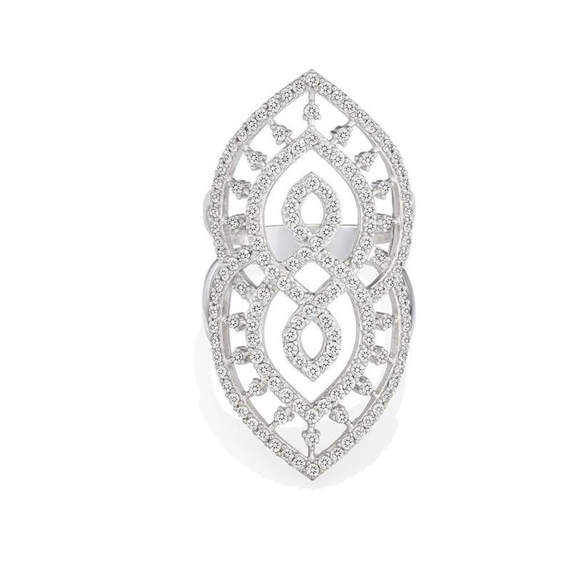 Anel em ouro branco e diamantes - Yasmin 0