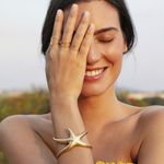 Anel em ouro amarelo - estrela - summer time - Oceano 1