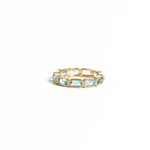Alian a em ouro amarelo e top zio azul - Emerald Cut 1