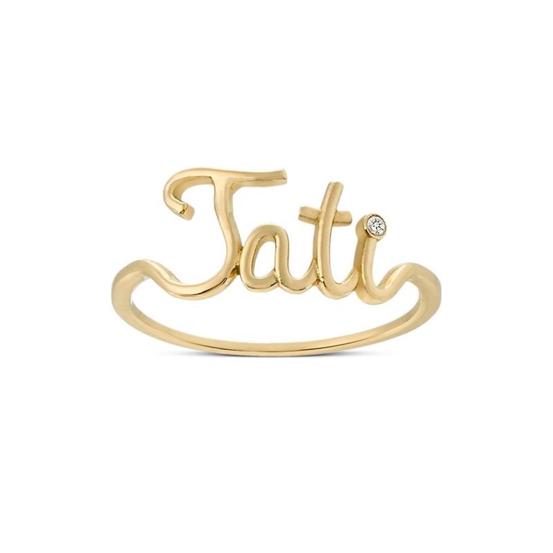 Anel em ouro amarelo e diamante - personalizado - Selfie 0