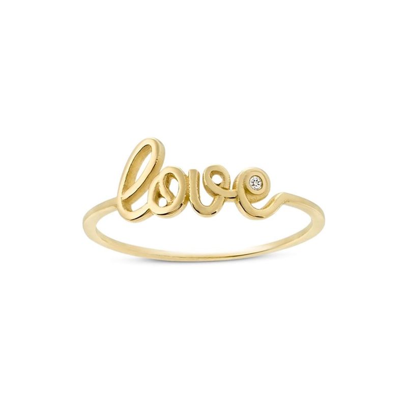 Anel em ouro amarelo e diamante - personalizado - Selfie 1