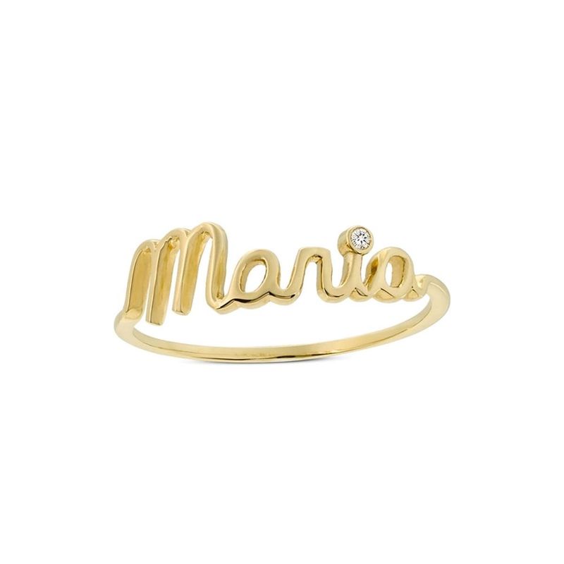 Anel em ouro amarelo e diamante - personalizado - Selfie 2