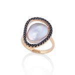 Anel ouro rosa espin lios e p rola barroca Unique 0