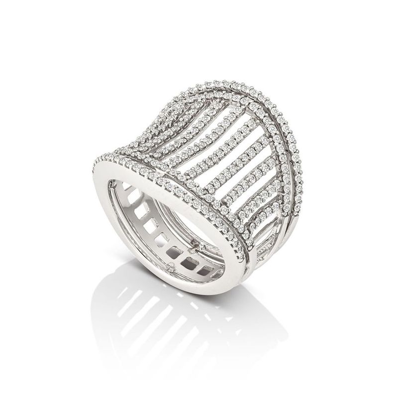 Anel em ouro branco e diamantes -  rvoredo 0